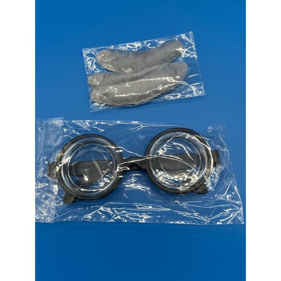 Old Man Costume Set With Wig Glasses Eyebrows & Mustache New Fashion Brand - Picture 3 of 3